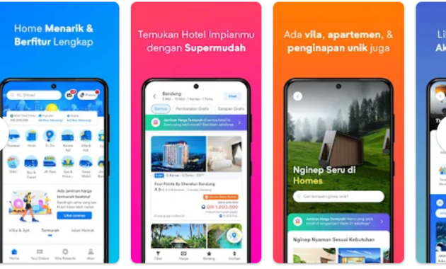 Tampilan aplikasi Tiket.com